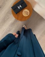Navy Blue Pleated - Image 3