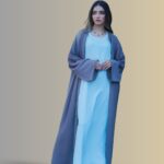 Light purple Pleated Abaya