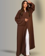 Royal Cocoa Serenity Abaya - Image 3